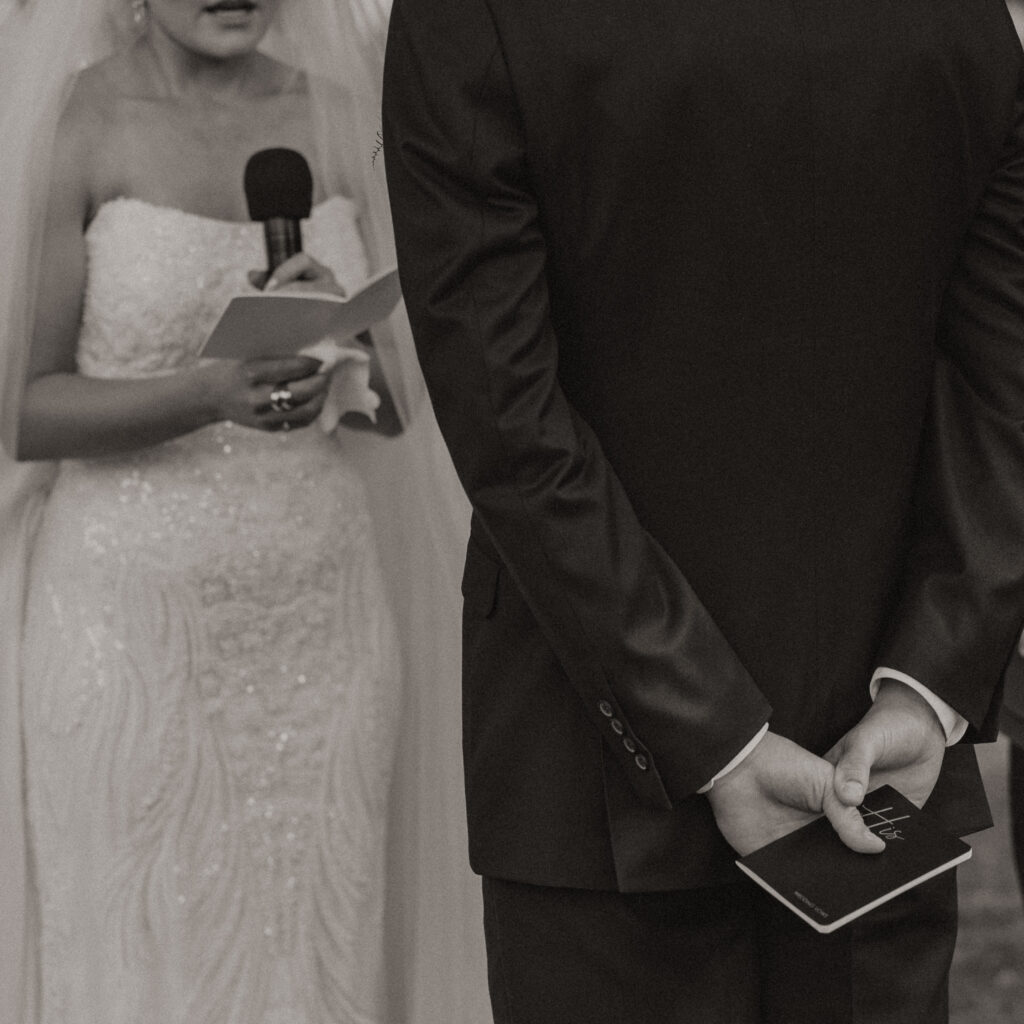A married couple celebrating their luxurious wedding Ruttger's Lake Resort