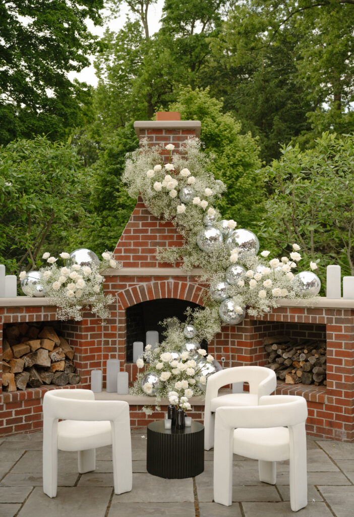 Refined details at a private estate wedding celebration