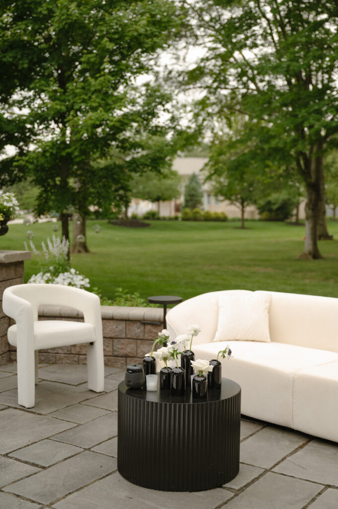 Refined details at a private estate wedding celebration