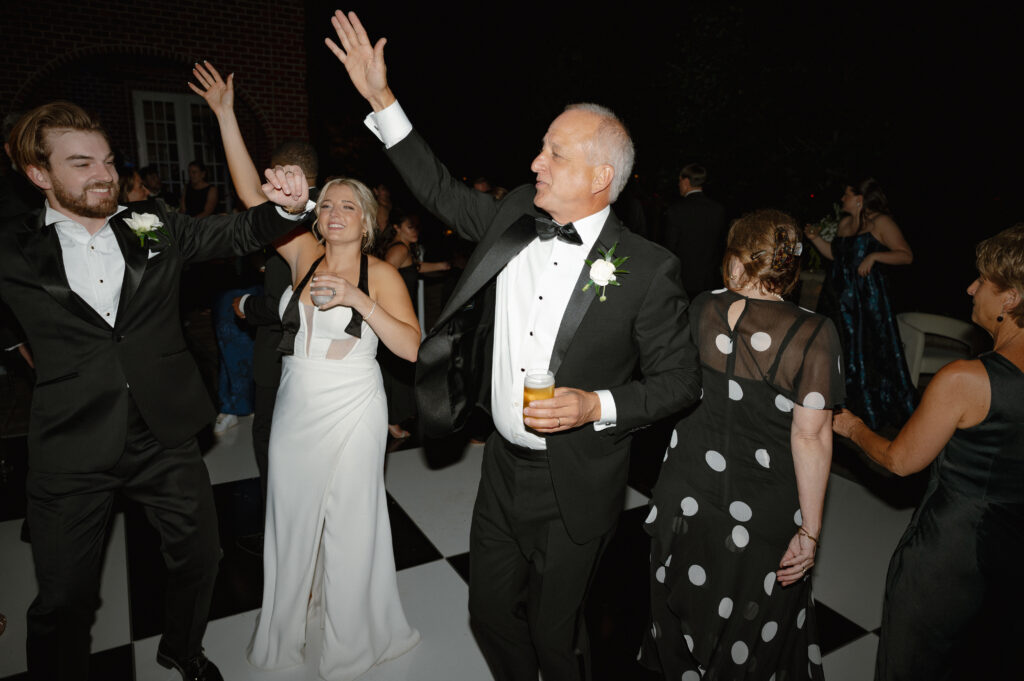Guests gathering at a private estate following an Ohio city hall wedding