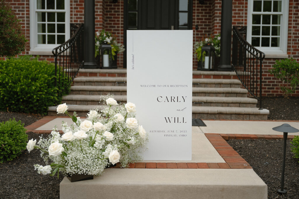 Refined details at a private estate wedding celebration