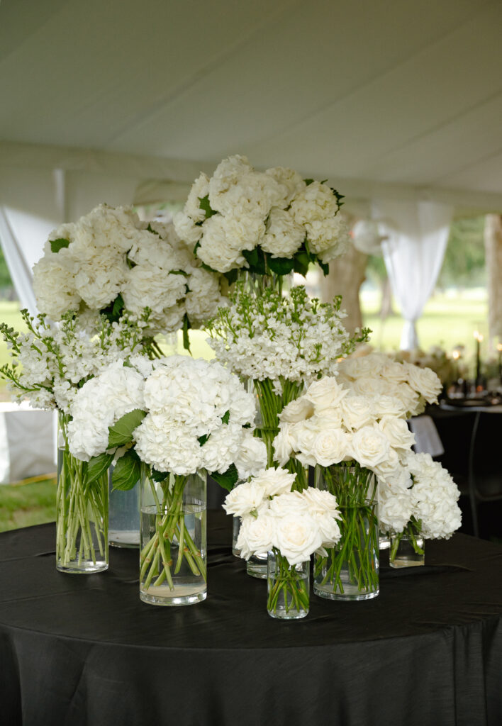 Refined details at a private estate wedding celebration