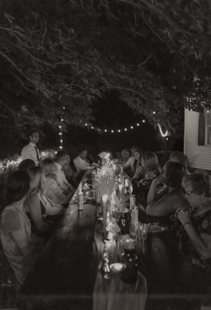 Intimate post-ceremony celebration in Southern Utah